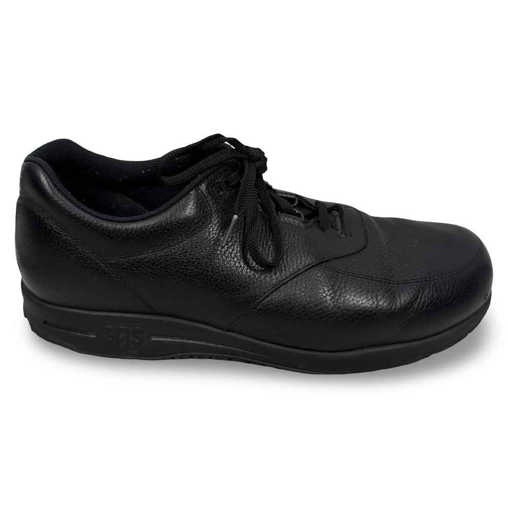 SAS Guardian Mens 12.5 WW Black Leather Slip Resistant Walking Service Shoes